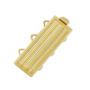 3 strands clasp 9.5x22 mm golden tone x1