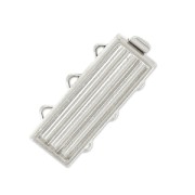 3 strands clasp 9.5x22 mm rhodium tone x1|raw }}
