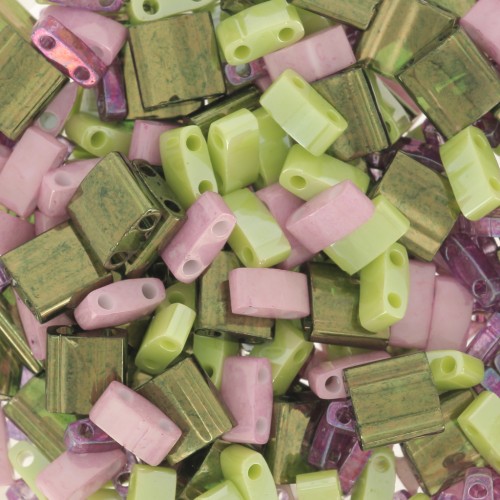 Miyuki Beads Mix - Quarter - Half and Tila Beads - Blooming Chic x10g