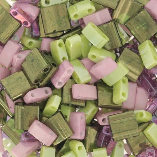 Miyuki Beads Mix - Quarter - Half and Tila Beads - Blooming Chic x10g