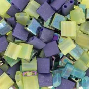 Green - Miyuki Bead Mix - Half and Tila Beads - Lavender Limesplash x10g Miyuki Bead Mix - Half and Tila Beads - Lavender Limesplash x10g