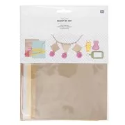 Assortment of 5 faux-leather sheets 14.8x21cm Metallic