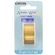 Artistic Wire Brass Wire 0.41 mm - untreated with anti-tarnish coating x 13.7 m