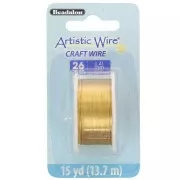 Artistic Wire Brass Wire 0.41 mm - untreated with anti-tarnish coating x 13.7 m