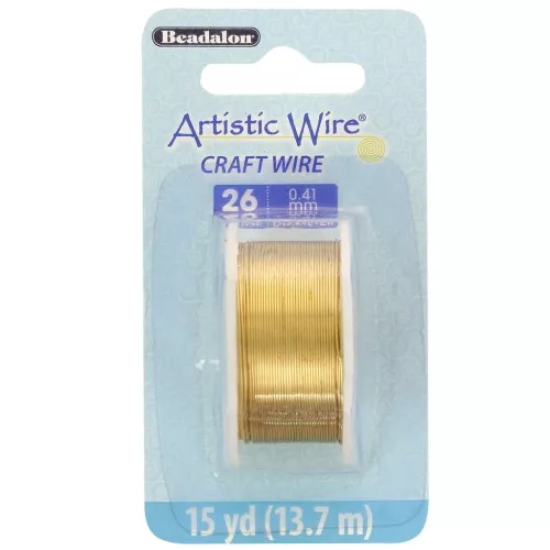 Artistic Wire Brass Wire 0.41 mm - raw, with anti-tarnish treatment x13.7m