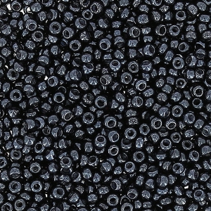 Preciosa Seed beads 15/0 - 1.5 mm Jet Hematite x20g