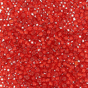 Preciosa Seed beads 15/0 - 1.5 mm Light Siam Silver Lined x10g