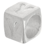 Bead alphabet cube 5x4 mm with large hole - Y - 925 Sterling Silver x1