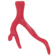 47x32mm Coral pendant in opaque resin - Bright red x1|raw }}