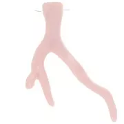 47x32mm Coral pendant in opaque resin - Light pink x1