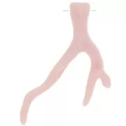 47x32mm Coral pendant in opaque resin - Light pink x1