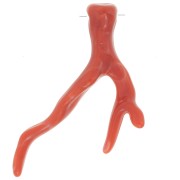 47x32mm Coral pendant in opaque resin - Coral orange x1