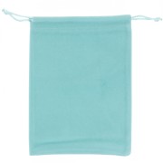 180x130mm Velvet jewelry pouch - Turquoise x1