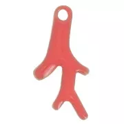 16x8mm Coral Epoxy resin charms - Pink Coral x6
