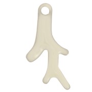 16x8mm Coral Epoxy resin charms - Cream x6|raw }}