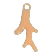 16x8mm Coral Epoxy resin charms - Light rose x6