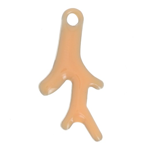 16x8mm Coral Epoxy resin charms - Light rose x6