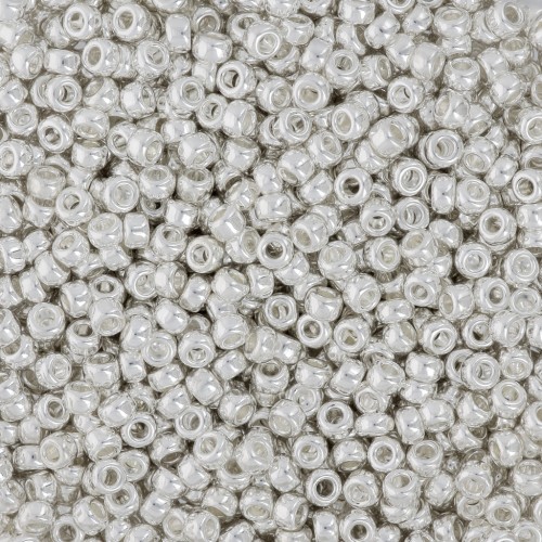 Miyuki 11/0 Seed beads 961 - Bright Sterling Silver Plated x50g