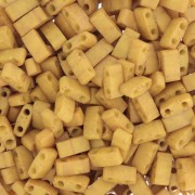 5x2.3x1.9mm Miyuki Half Tila Beads HTL-2312 - Opaque Mustard Mat 100g pack|raw }}