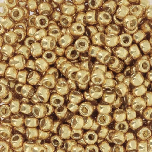Miyuki Duracoat 8/0 Seed beads 4202 - Galvanized Gold x100g