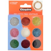 Assortment of 9 jars of Cleopatra fine plant glitter - Multicolored|raw }}