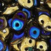 SuperDuo 2.5x5mm Crystal California Blue x10g