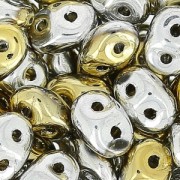 SuperDuo 2.5x5mm Crystal California Silver x10g