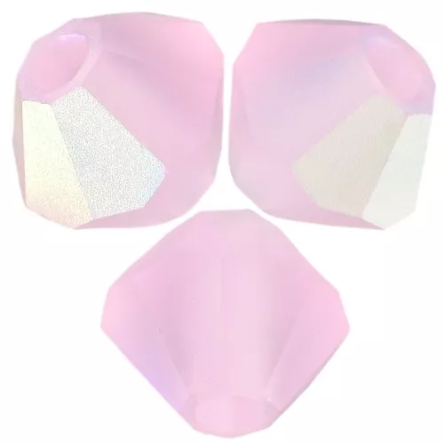 6mm Preciosa bicone beads - Rondelle Bead - Pink Sapphire AB matt x12