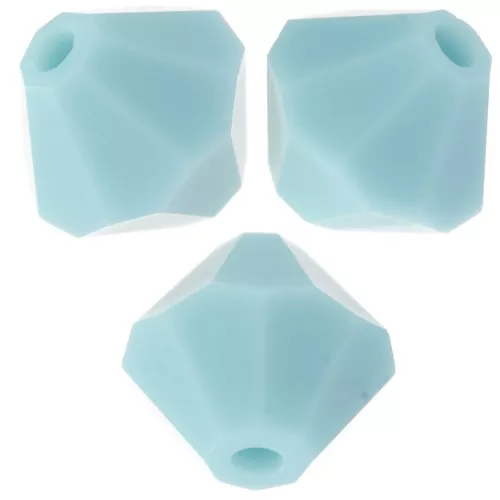 5mm Preciosa Bicone Beads - Rondelle Bead - Turquoise Matt x12