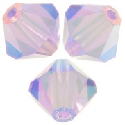 5mm Preciosa Bicone Beads - Rondelle Bead - Violet AB 2X x12|raw }}