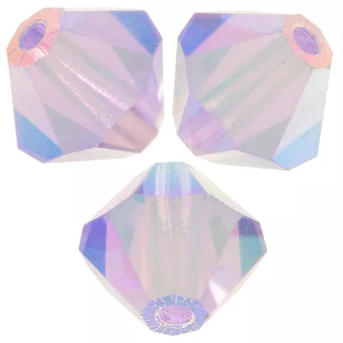 5mm Preciosa Bicone Beads - Rondelle Bead - Violet AB 2X x12
