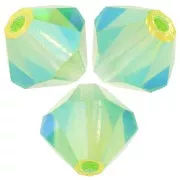 5mm Preciosa bicone beads - Rondelle Bead - Peridot AB 2X x12