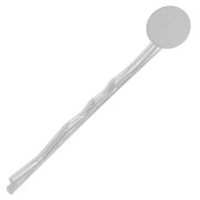 Hair clip to decorate 55 mm for 10 mm cabochon - Silver x1|raw }}
