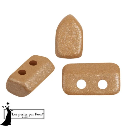 2x5mm Piros® Glass beads by Puca® - Cafe Caramel x10g