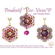 2x5mm Piros® Glass beads by Puca® - Milky Grenadine x10g