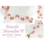 2x5mm Piros® Glass beads by Puca® - Milky Peach x10g