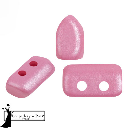 2x5mm Piros® Glass beads by Puca® - Milky Pink x10g