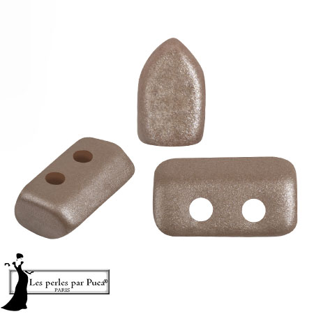 2x5mm Piros® Glass beads by Puca® - Mocca x10g