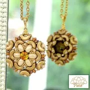 2x5mm Piros® Glass beads by Puca® - Mocca x10g