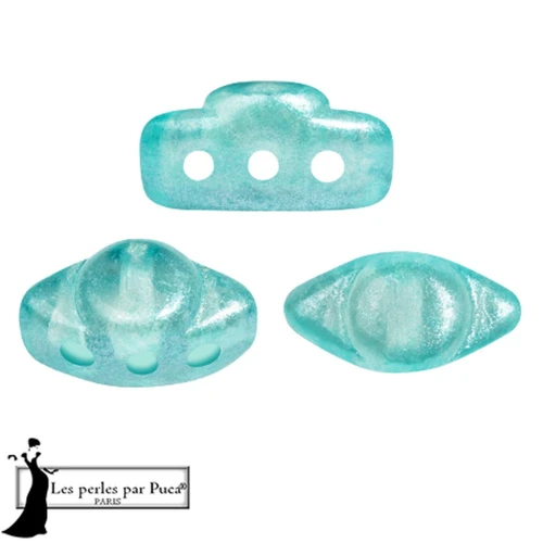 4x8mm Volos® Glass beads by Puca® - Riviera Azur x10g