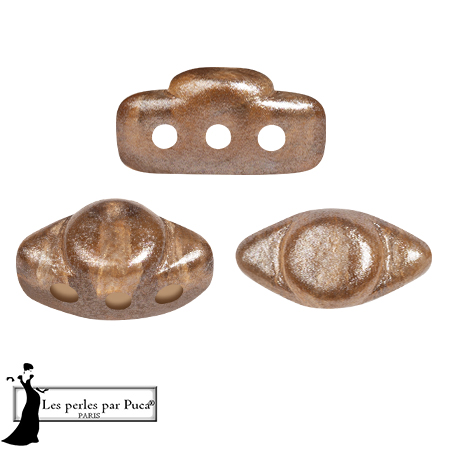 4x8mm Volos® Glass beads by Puca® - Riviera Mocca x10g