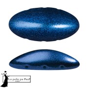 20x10mm Athos 3D 3 holes® by Puca® - Caribbean Blue Metallic Mat x1|raw }}