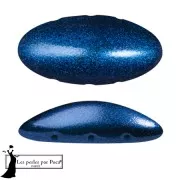 Athos 3D 3 trous® par Puca® 20x10 mm - Caribbean Blue Metallic Mat x1