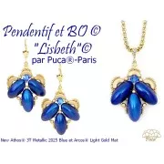 20x10mm Athos 3D 3 holes® by Puca® - Emerald Metallic Mat x1