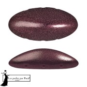 20x10mm Athos 3D 3 holes® by Puca® - Old Red Metallic Mat x1