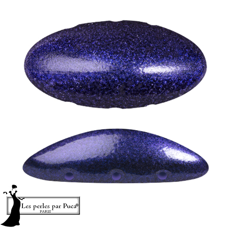 20x10mm Athos 3D 3 holes® by Puca® - Royal Blue Metallic Mat x1