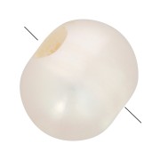 10mm Freshwater round beads - large hole 3 mm - Grade A+ - Pearlescent White x4