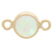 4.6mm Round spacer imitation Mint Opal - Gold filled x1|raw }}