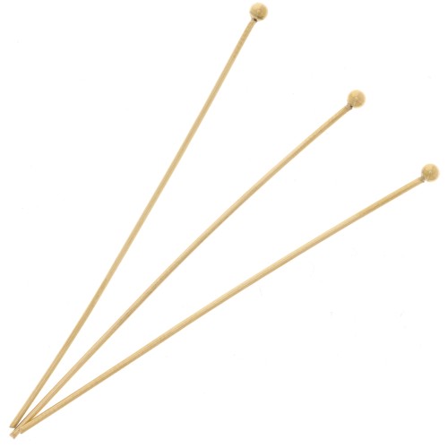 Ball head nails 50x0.7 mm - 304L Gold-plated stainless steel x50