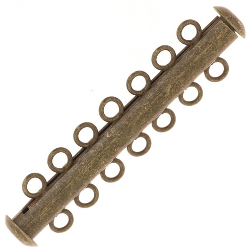 7-row sliding clasp 41 mm - Bronze x1